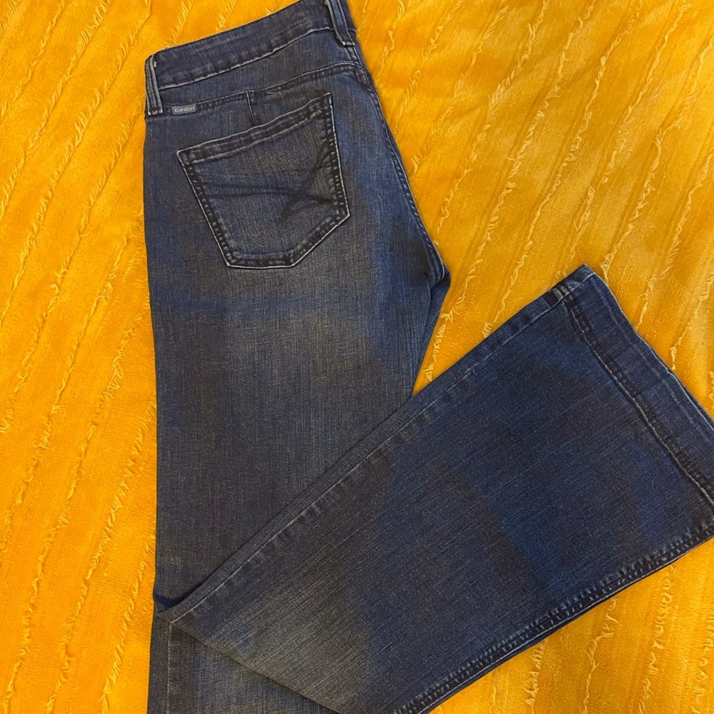 Cinch flare jeans